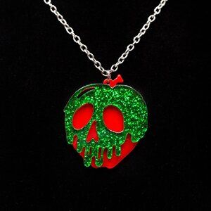 Handmade Disney Villians Snow White Poison Apple Necklace (Medium Size), New
